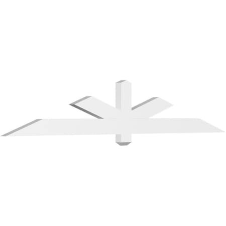 Ekena Millwork Kennewick Architectural Grade PVC Gable Bracket, 84"W x 14"H x 2"D x 4"F, 4/12 Pitch GBP084X14X0204KEN00
